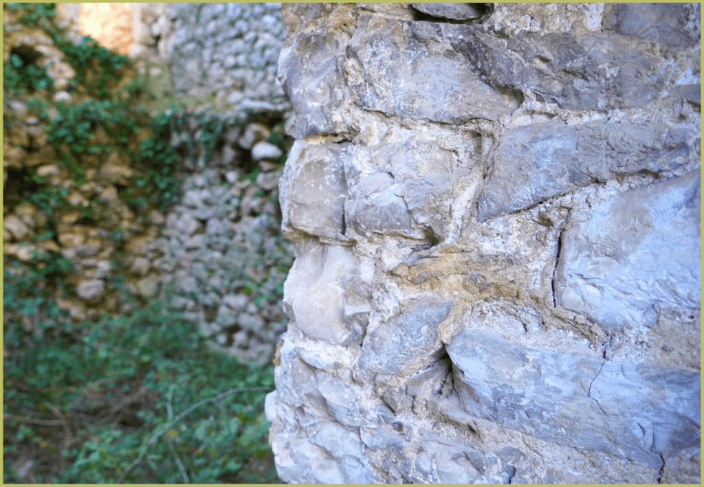 Thick stone walls